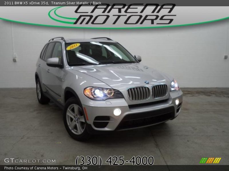 Titanium Silver Metallic / Black 2011 BMW X5 xDrive 35d