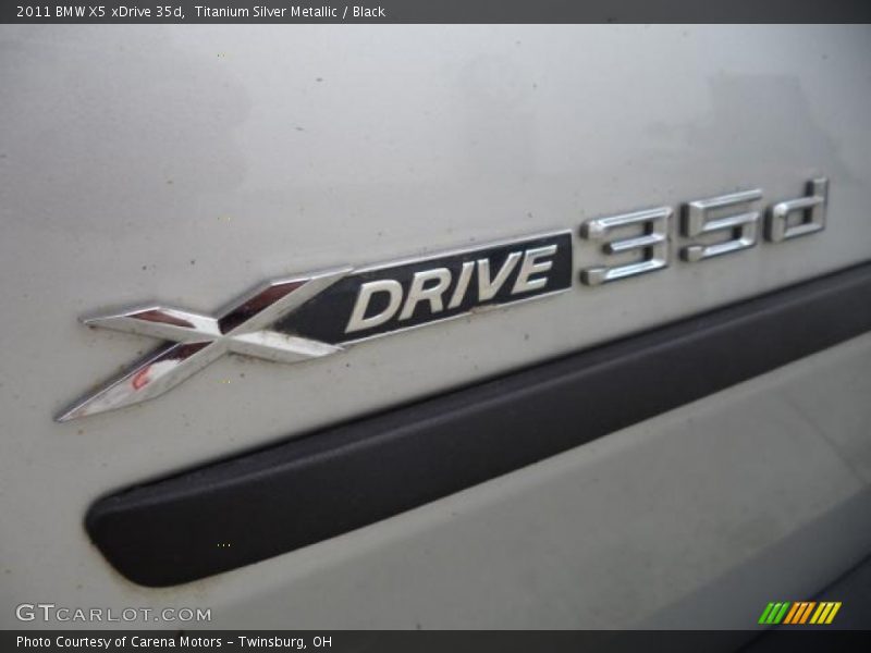 Titanium Silver Metallic / Black 2011 BMW X5 xDrive 35d