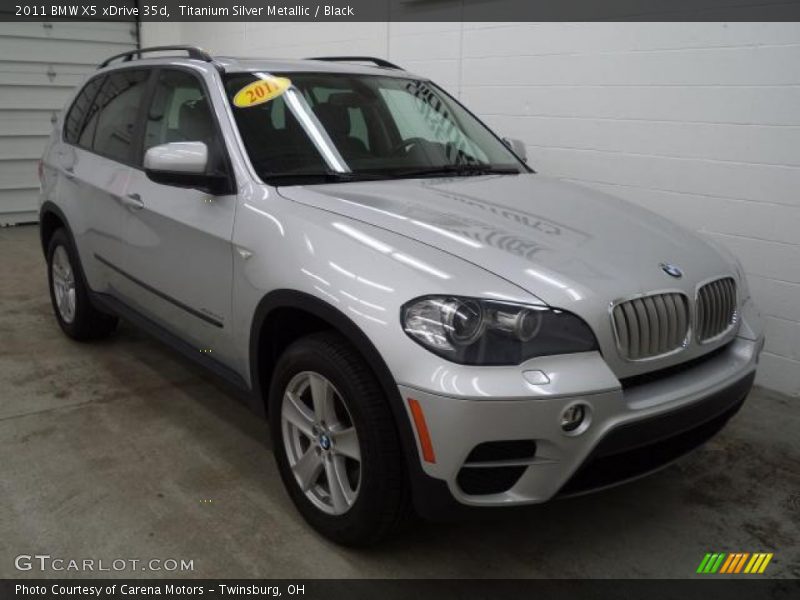 Titanium Silver Metallic / Black 2011 BMW X5 xDrive 35d
