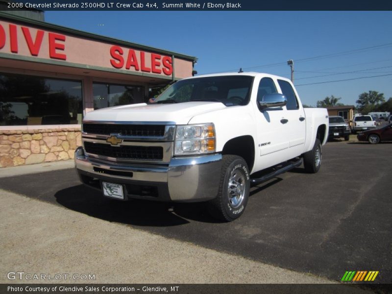 Summit White / Ebony Black 2008 Chevrolet Silverado 2500HD LT Crew Cab 4x4