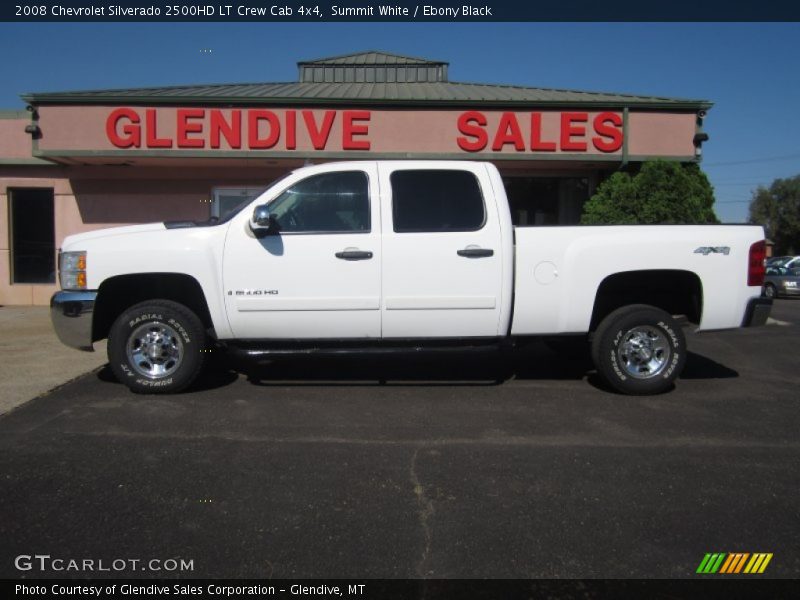Summit White / Ebony Black 2008 Chevrolet Silverado 2500HD LT Crew Cab 4x4