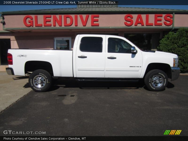 Summit White / Ebony Black 2008 Chevrolet Silverado 2500HD LT Crew Cab 4x4