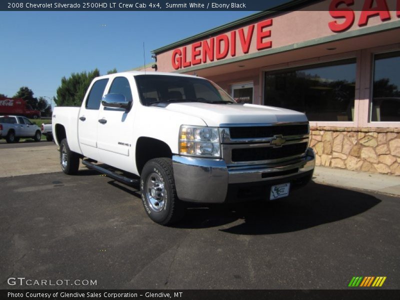 Summit White / Ebony Black 2008 Chevrolet Silverado 2500HD LT Crew Cab 4x4