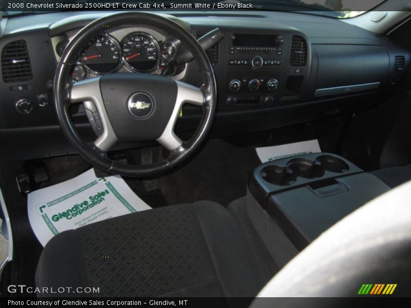Summit White / Ebony Black 2008 Chevrolet Silverado 2500HD LT Crew Cab 4x4
