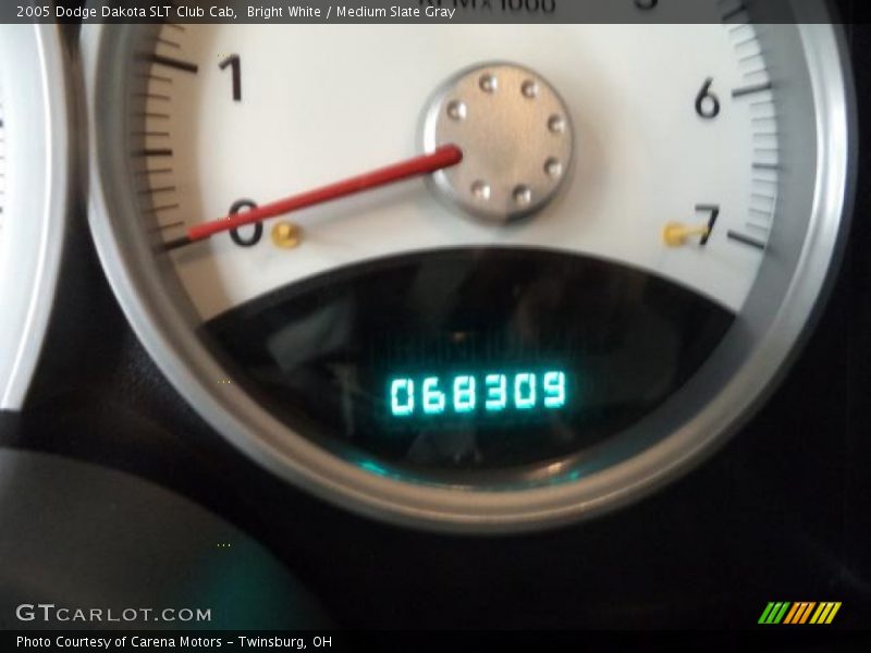 Bright White / Medium Slate Gray 2005 Dodge Dakota SLT Club Cab