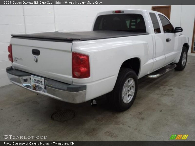 Bright White / Medium Slate Gray 2005 Dodge Dakota SLT Club Cab
