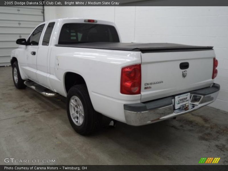 Bright White / Medium Slate Gray 2005 Dodge Dakota SLT Club Cab