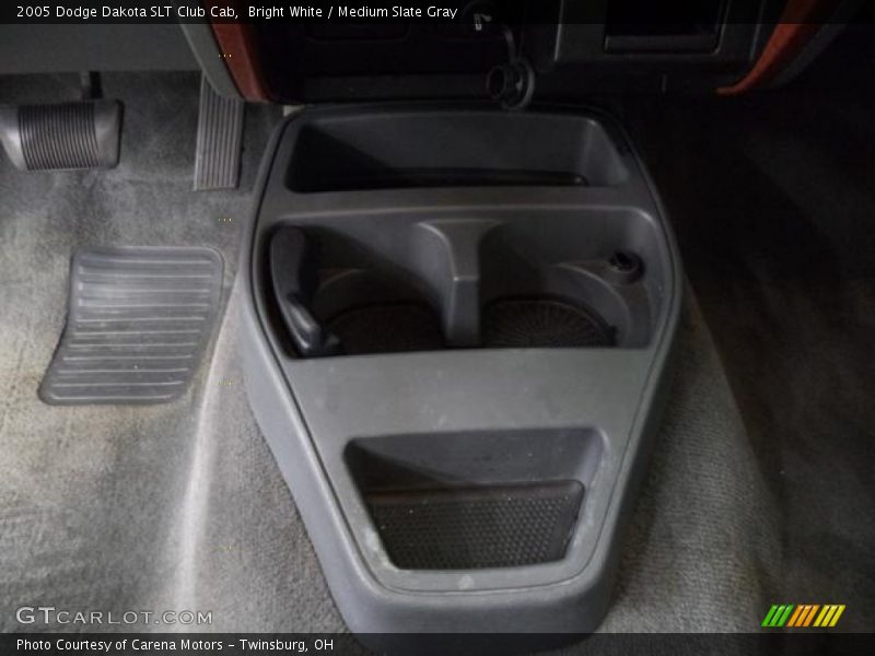 Bright White / Medium Slate Gray 2005 Dodge Dakota SLT Club Cab