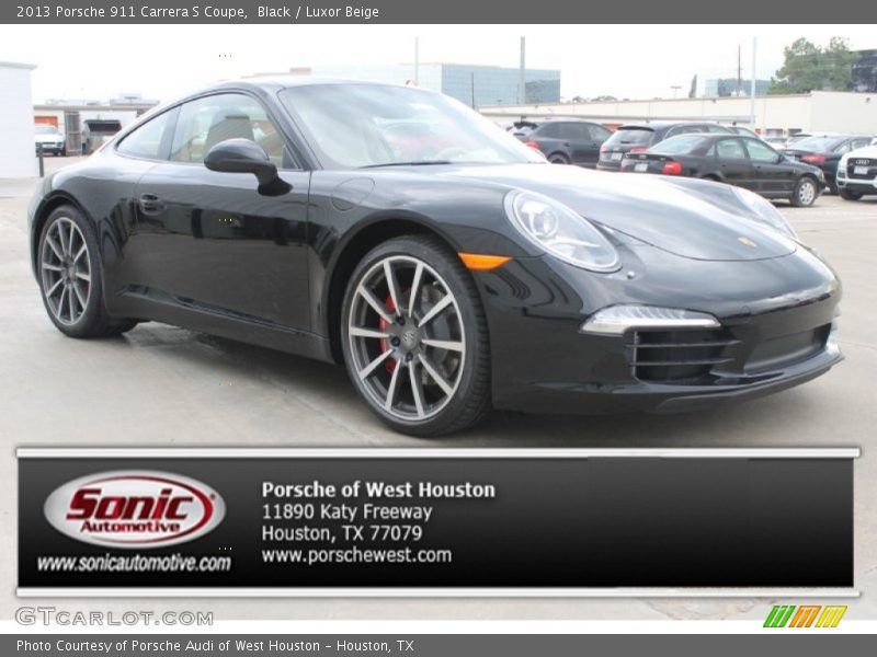 Black / Luxor Beige 2013 Porsche 911 Carrera S Coupe