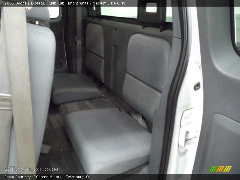 Bright White / Medium Slate Gray 2005 Dodge Dakota SLT Club Cab