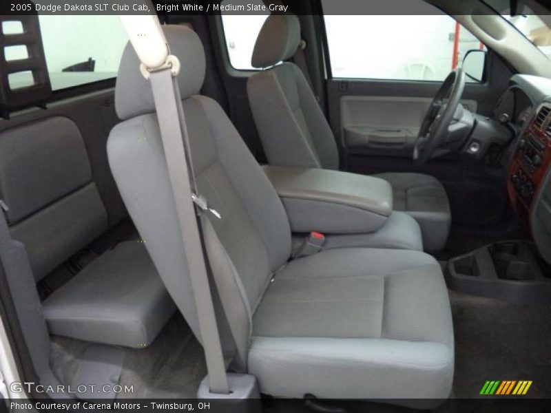 Bright White / Medium Slate Gray 2005 Dodge Dakota SLT Club Cab