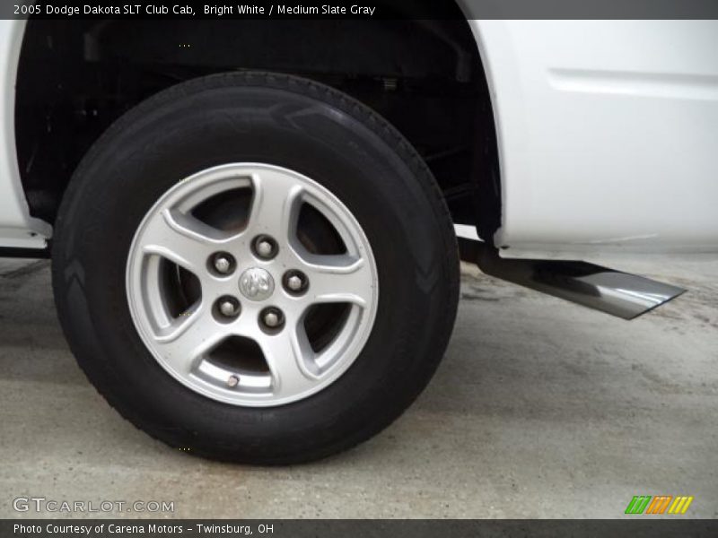 Bright White / Medium Slate Gray 2005 Dodge Dakota SLT Club Cab