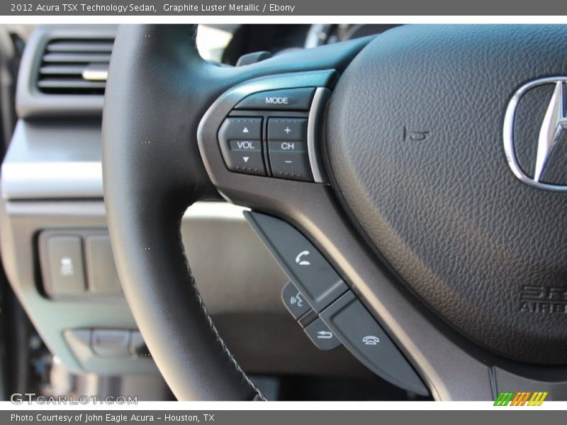 Graphite Luster Metallic / Ebony 2012 Acura TSX Technology Sedan