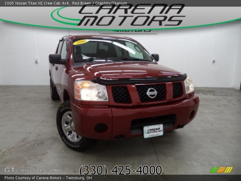 Red Brawn / Graphite/Titanium 2005 Nissan Titan XE Crew Cab 4x4