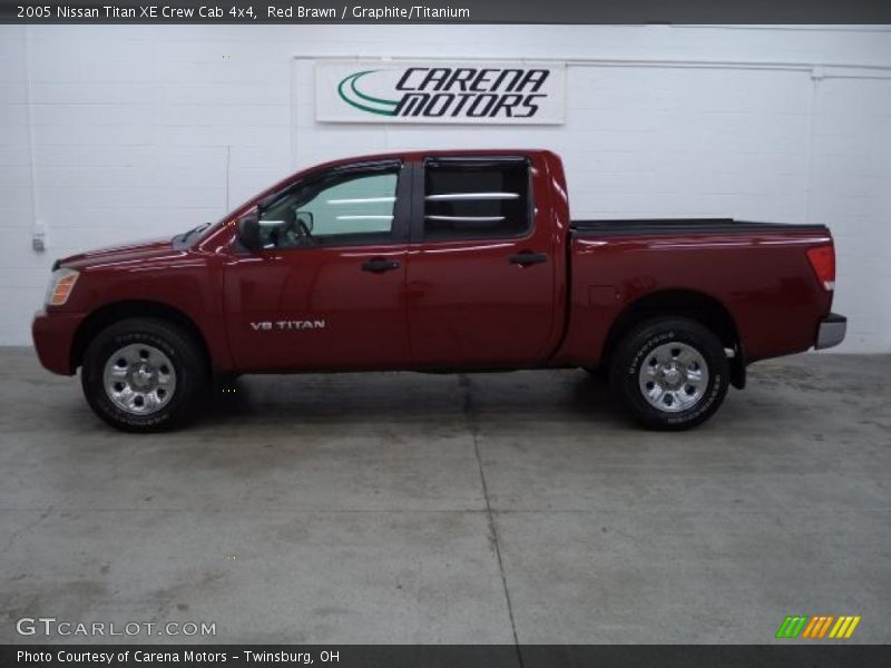 Red Brawn / Graphite/Titanium 2005 Nissan Titan XE Crew Cab 4x4