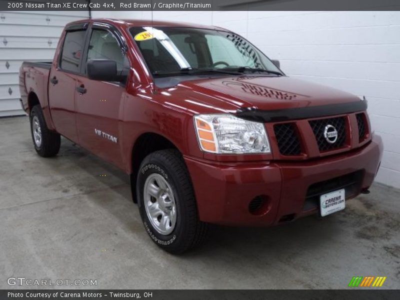 Red Brawn / Graphite/Titanium 2005 Nissan Titan XE Crew Cab 4x4