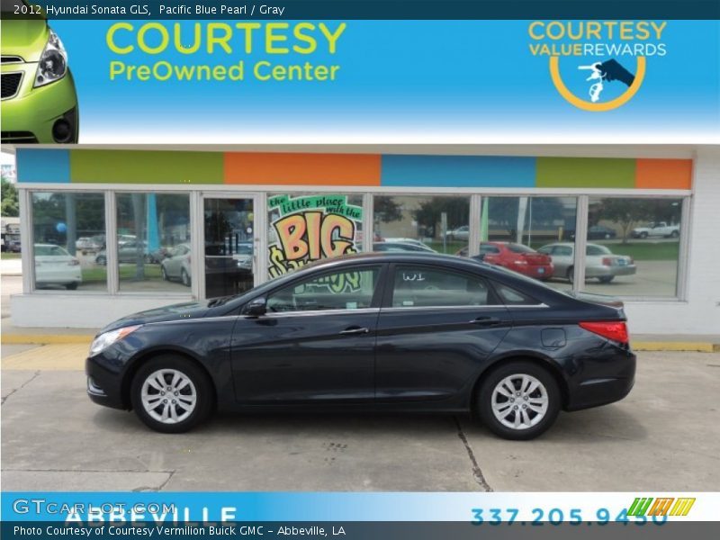 Pacific Blue Pearl / Gray 2012 Hyundai Sonata GLS