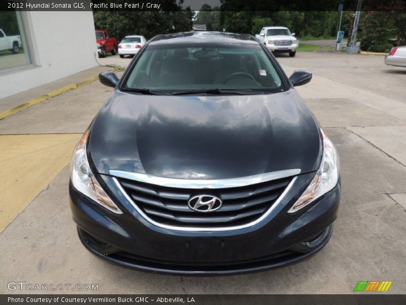 Pacific Blue Pearl / Gray 2012 Hyundai Sonata GLS