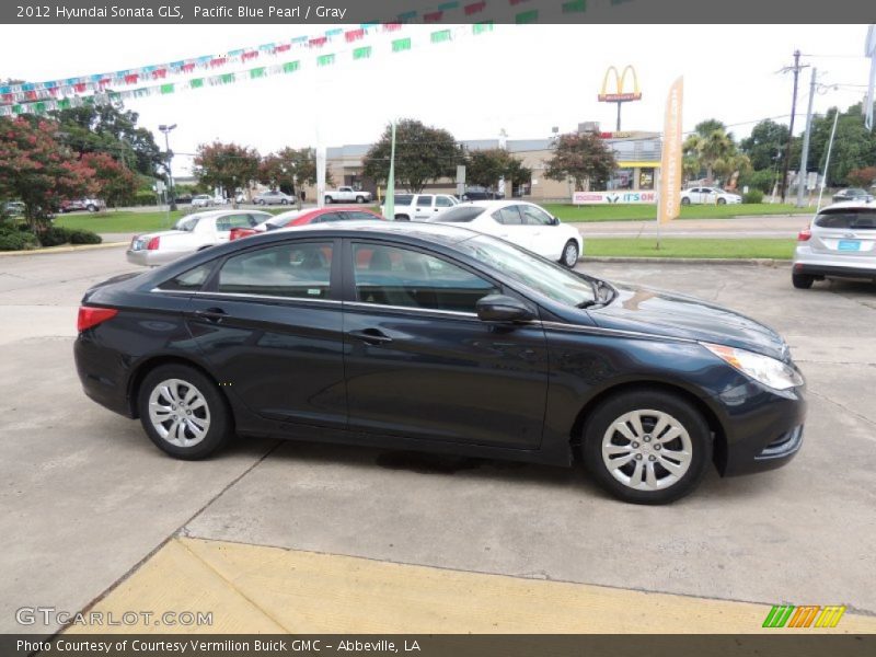 Pacific Blue Pearl / Gray 2012 Hyundai Sonata GLS