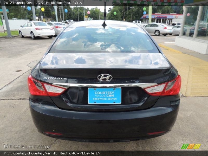 Pacific Blue Pearl / Gray 2012 Hyundai Sonata GLS