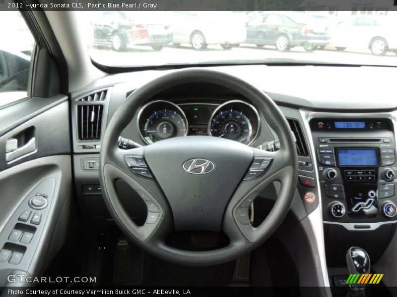 Pacific Blue Pearl / Gray 2012 Hyundai Sonata GLS
