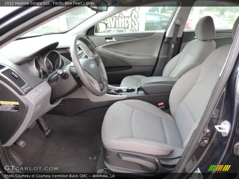 Pacific Blue Pearl / Gray 2012 Hyundai Sonata GLS