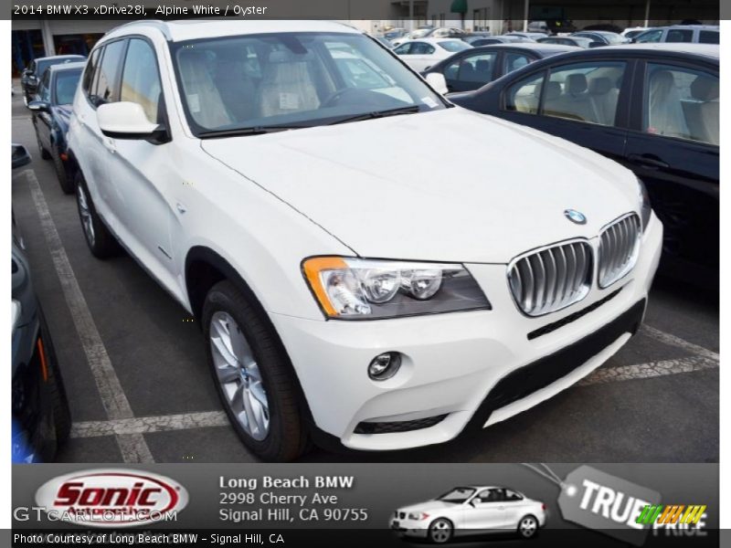 Alpine White / Oyster 2014 BMW X3 xDrive28i