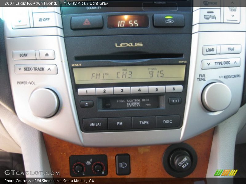 Flint Gray Mica / Light Gray 2007 Lexus RX 400h Hybrid