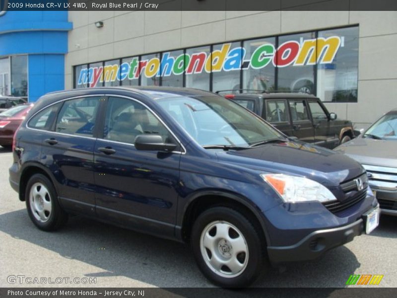 Royal Blue Pearl / Gray 2009 Honda CR-V LX 4WD