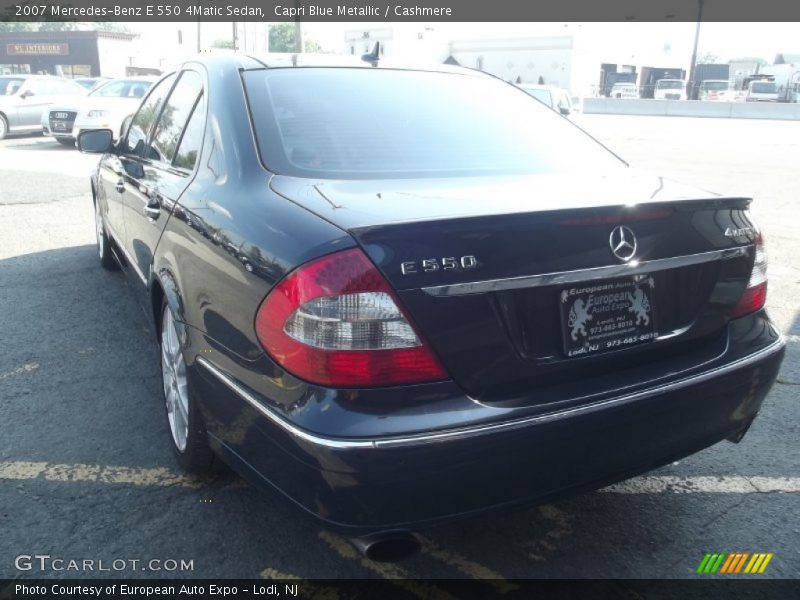 Capri Blue Metallic / Cashmere 2007 Mercedes-Benz E 550 4Matic Sedan