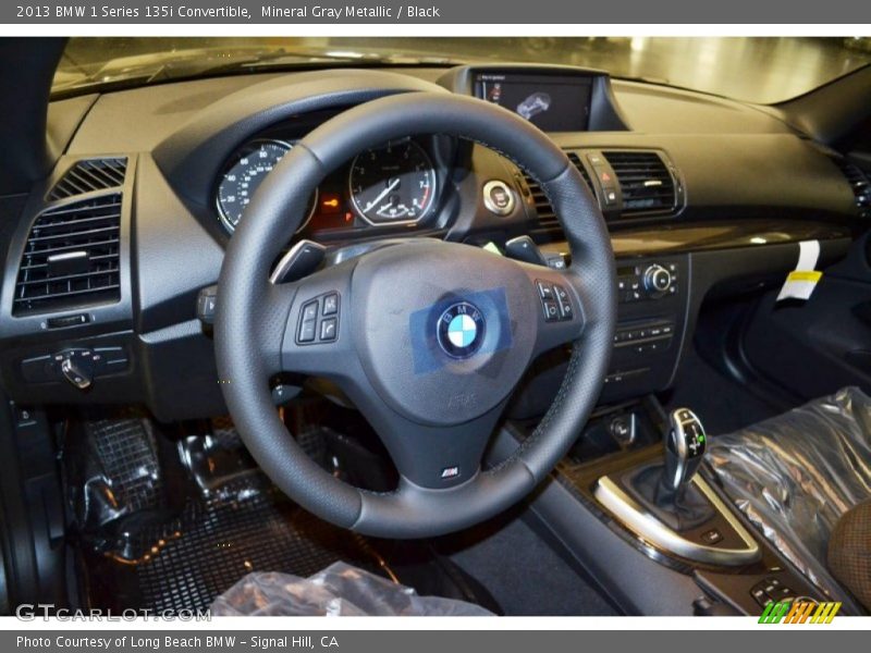 Mineral Gray Metallic / Black 2013 BMW 1 Series 135i Convertible