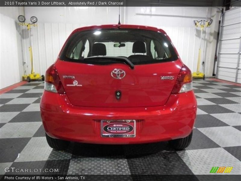 Absolutely Red / Dark Charcoal 2010 Toyota Yaris 3 Door Liftback