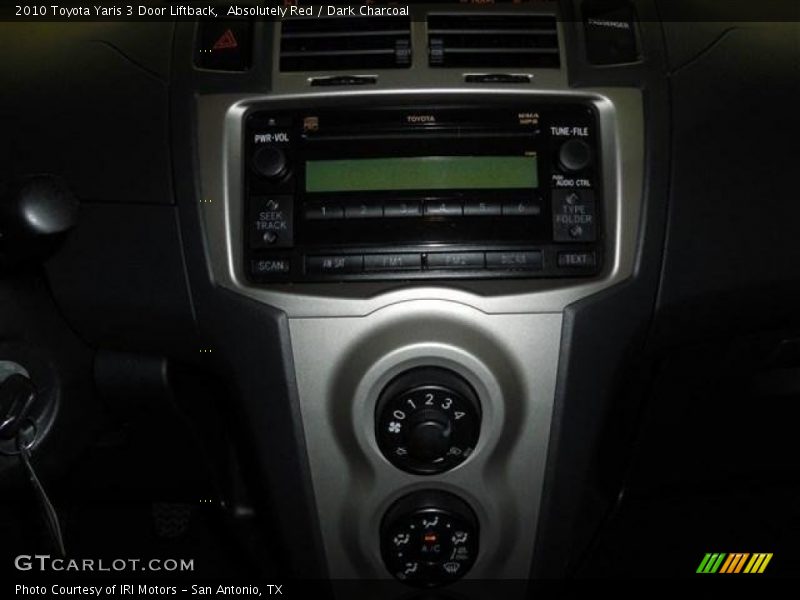 Absolutely Red / Dark Charcoal 2010 Toyota Yaris 3 Door Liftback