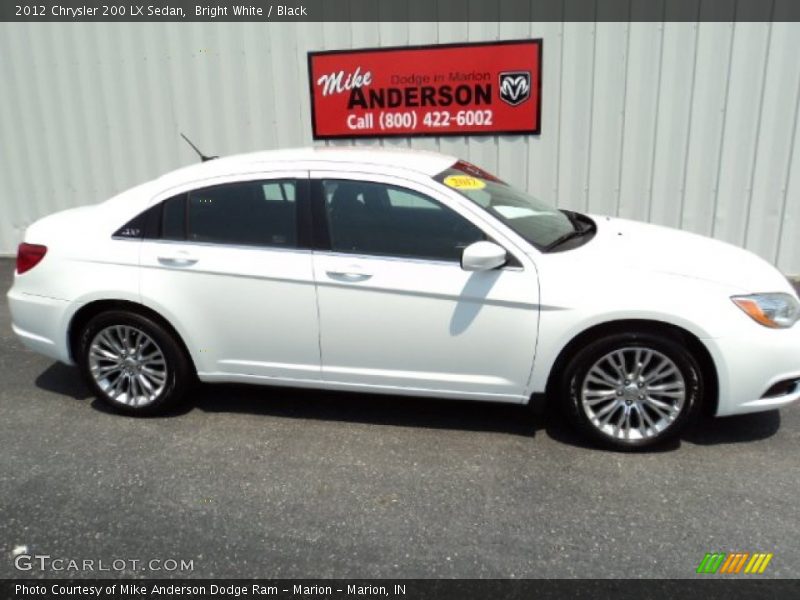 Bright White / Black 2012 Chrysler 200 LX Sedan