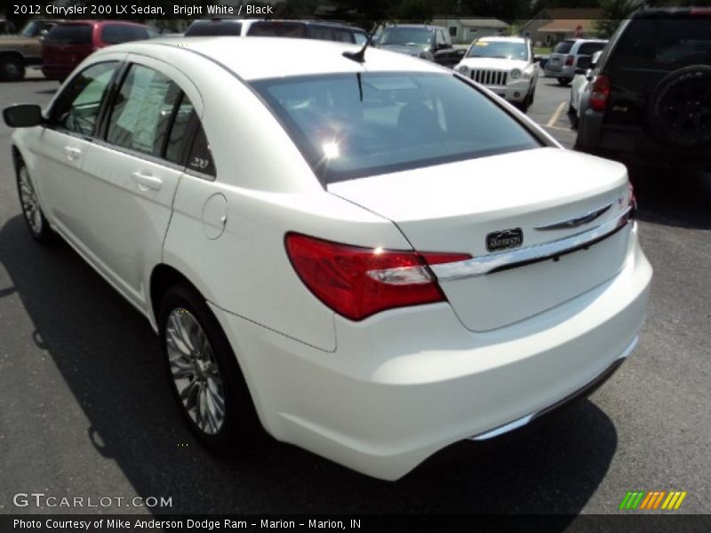 Bright White / Black 2012 Chrysler 200 LX Sedan