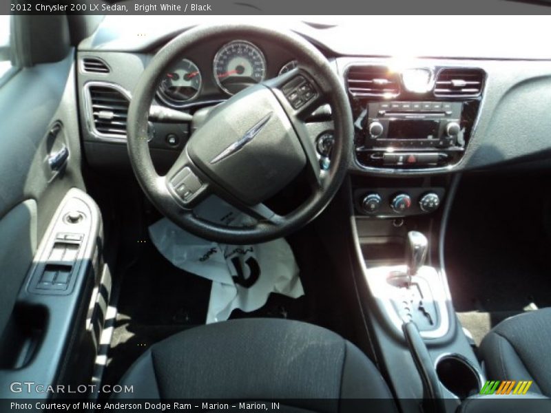 Bright White / Black 2012 Chrysler 200 LX Sedan