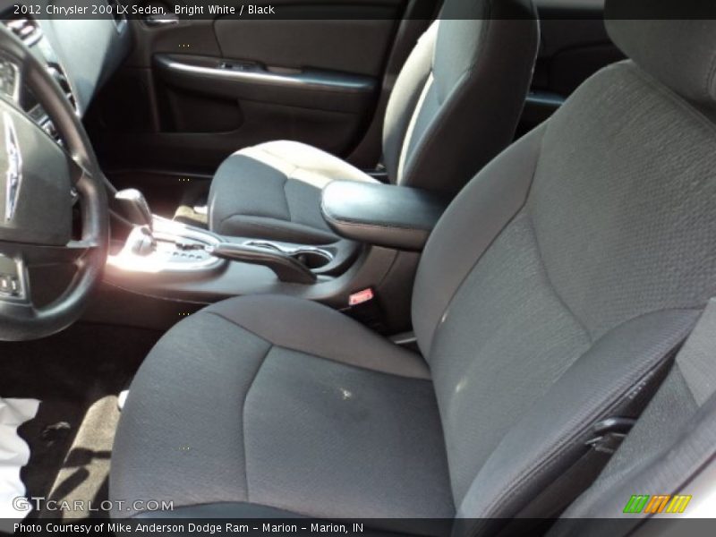 Bright White / Black 2012 Chrysler 200 LX Sedan