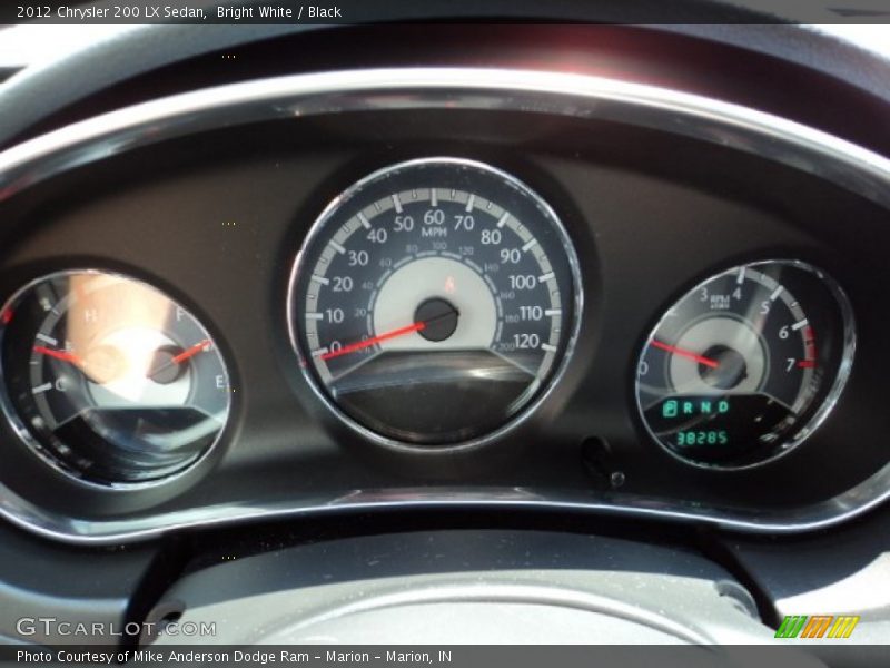 Bright White / Black 2012 Chrysler 200 LX Sedan