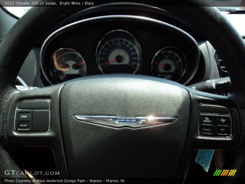 Bright White / Black 2012 Chrysler 200 LX Sedan