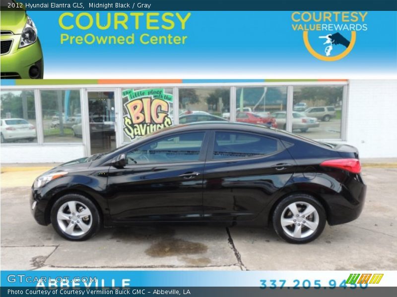 Midnight Black / Gray 2012 Hyundai Elantra GLS