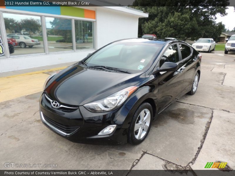 Midnight Black / Gray 2012 Hyundai Elantra GLS