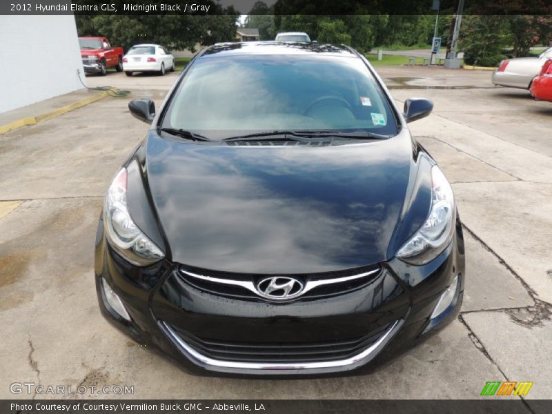 Midnight Black / Gray 2012 Hyundai Elantra GLS