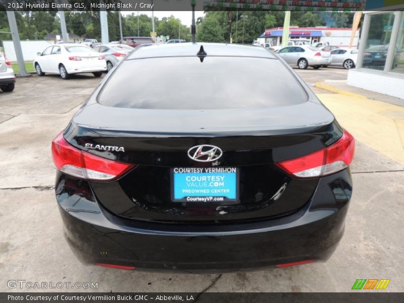 Midnight Black / Gray 2012 Hyundai Elantra GLS