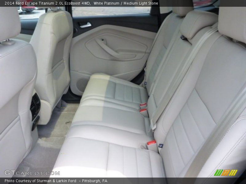 White Platinum / Medium Light Stone 2014 Ford Escape Titanium 2.0L EcoBoost 4WD