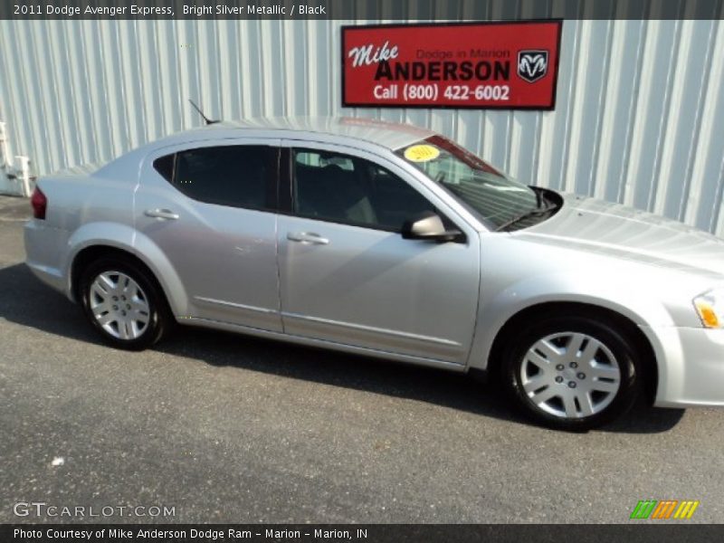 Bright Silver Metallic / Black 2011 Dodge Avenger Express