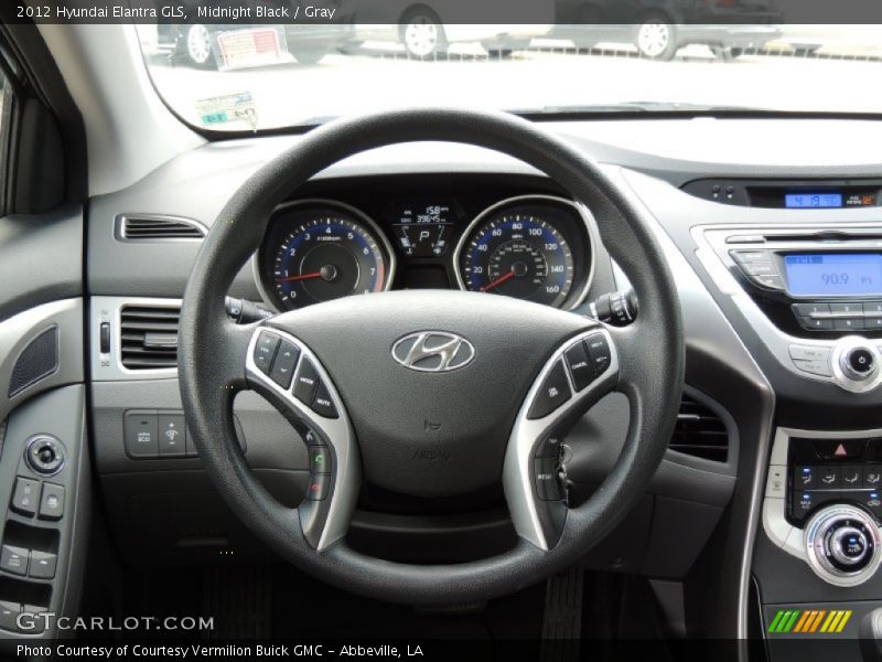 Midnight Black / Gray 2012 Hyundai Elantra GLS