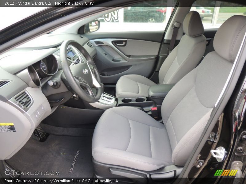 Midnight Black / Gray 2012 Hyundai Elantra GLS