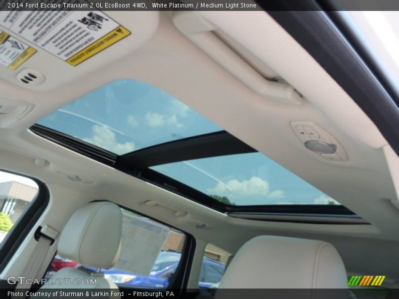 White Platinum / Medium Light Stone 2014 Ford Escape Titanium 2.0L EcoBoost 4WD