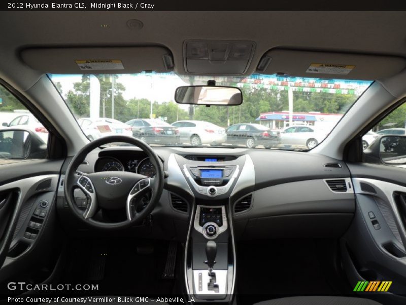 Midnight Black / Gray 2012 Hyundai Elantra GLS