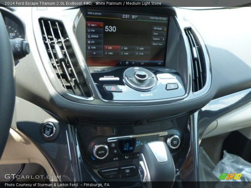 White Platinum / Medium Light Stone 2014 Ford Escape Titanium 2.0L EcoBoost 4WD